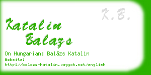 katalin balazs business card