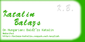 katalin balazs business card